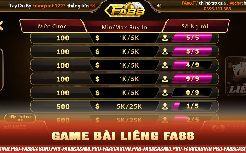 game bài liêng fa88