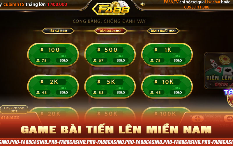 game bài tiến lên miền nam